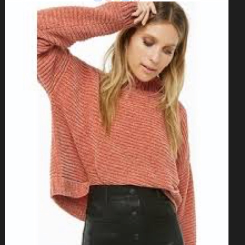 Forever 21 chenille cropped sweater